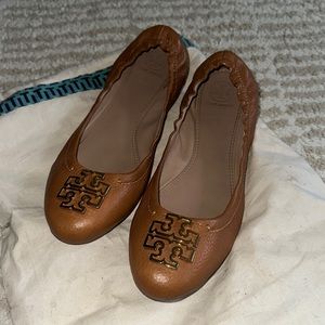 Tory Burch Brown Leather Flats